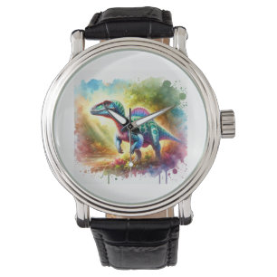 Corythosaurus in a serene landscape 111024AREF139 Watch