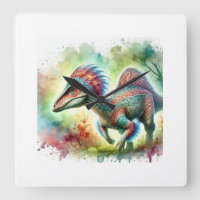 Corythosaurus in a Serene Watercolor Landscape 060