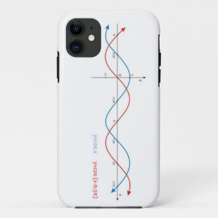 cos curves diagram mathematics sin sinusoid iPhone 11 case