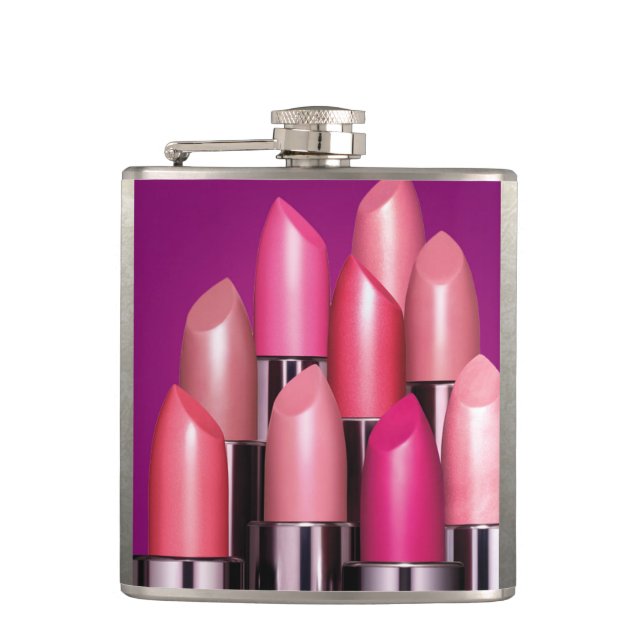 Cosemetic Lipsticks Hip Flask (Front)