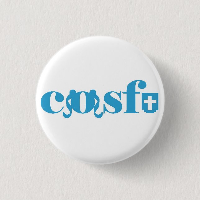 Cosfu - Plain white logo 1 Inch Round Button (Front)