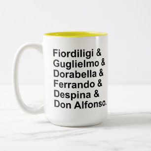 Cosi fan tutte cast of characters Two-Tone coffee mug