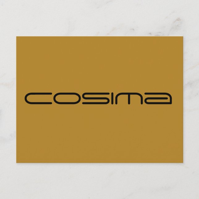 Cosima, character from Orphan Black,geometric font Postcard (Front)