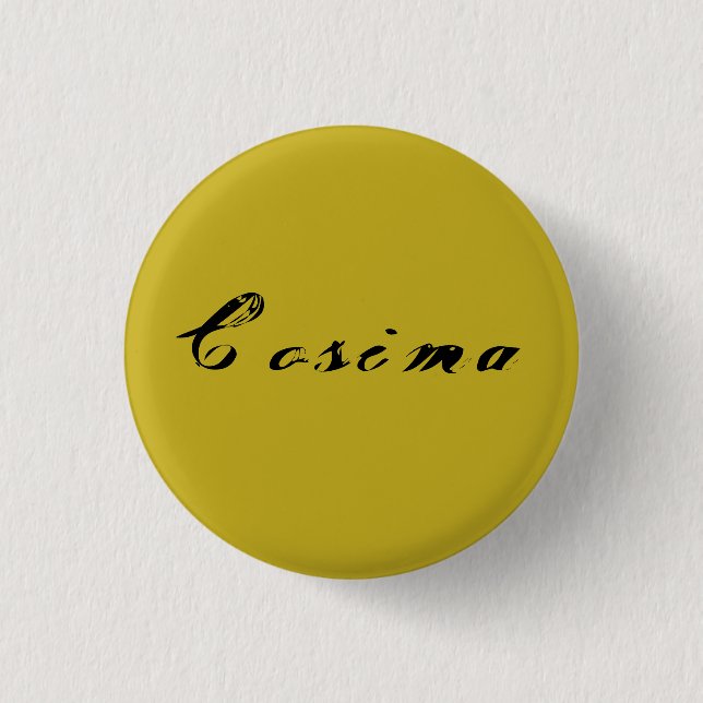 Cosima from Orphan Black antique calligraphy 1 Inch Round Button (Front)