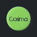 Cosima from Orphan Black, distressed font 1 Inch Round Button<br><div class="desc">Cosima is a character from the TV show Orphan Black.distressed text font, print</div>