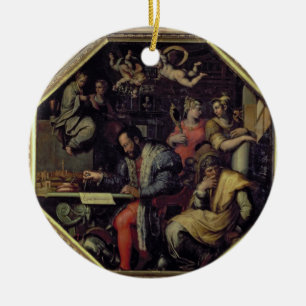 Cosimo I de' Medici (1519-74) planning the conques Ceramic Ornament