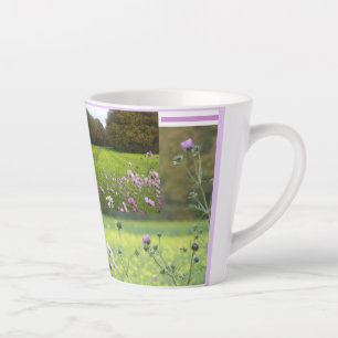 Cosmea & Rapeseed Field Collage Latte Mug