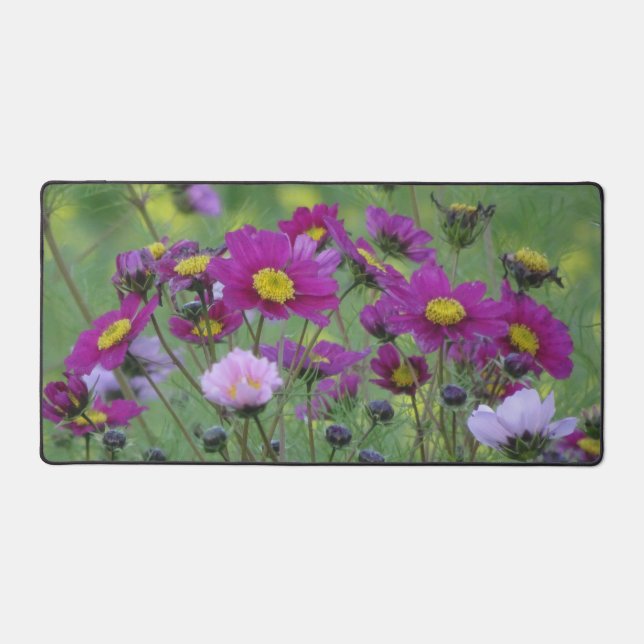 Cosmea Wild Flowers Desk Mat (Front)