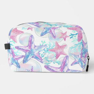 Cosmetic Bag Pretty Pink Starfish Pattern