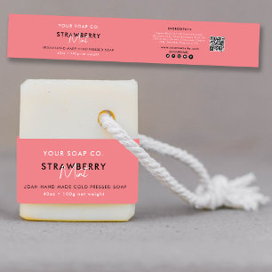 Cosmetic Bar Soap Band Template Product Label Wrap Invitation Belly Band