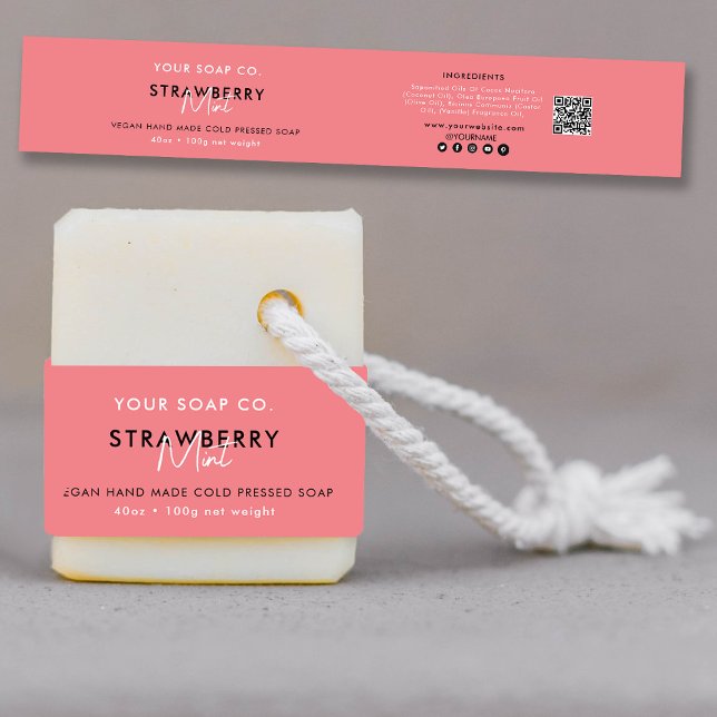 Cosmetic Bar Soap Band Template Product Label Wrap Invitation Belly Band (Creator Uploaded)