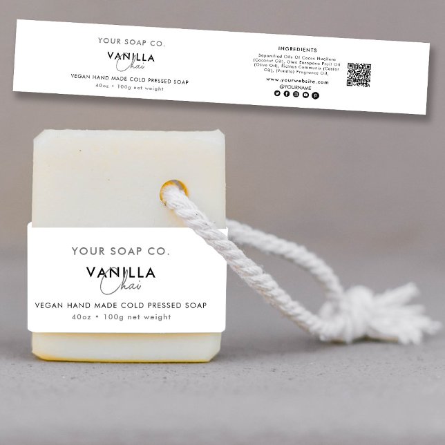 Cosmetic Bar Soap Band Template Product Label Wrap Invitation Belly Band (Creator Uploaded)
