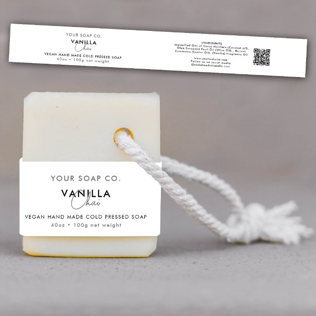 Cosmetic Bar Soap Band Template Product Label Wrap Invitation Belly Band (Creator Uploaded)