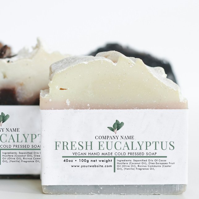 Cosmetic Bar Soap Belly Band Label Wrap Eucalyptus Invitation Belly Band (Cosmetic Bar Soap Belly Band Label Wrap Eucalyptus)