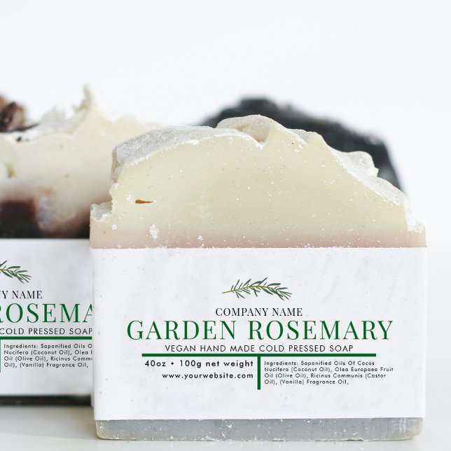 Cosmetic Bar Soap Belly Band Label Wrap Rosemary Invitation Belly Band (Cosmetic Bar Soap Belly Band Label Wrap Rosemary)