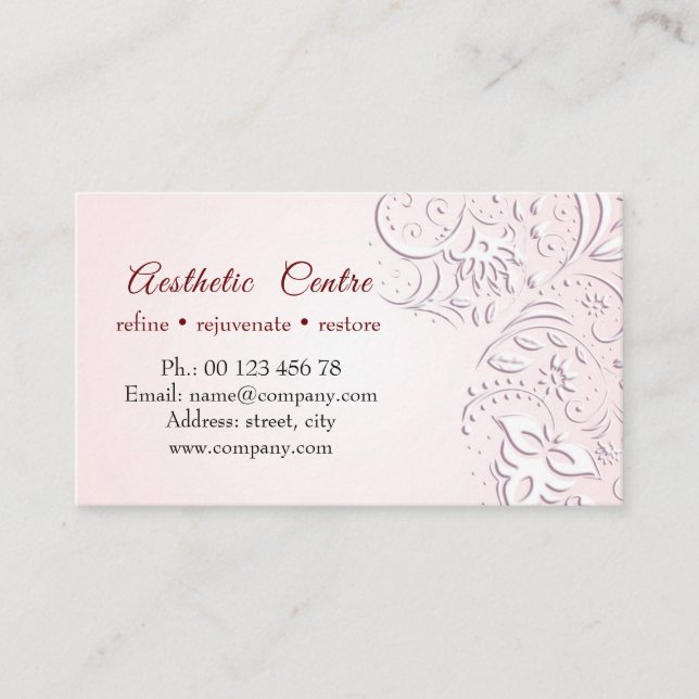 Cosmetic, beauty & make up centre business card (Front)