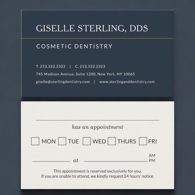 Cosmetic Dentistry Office Appointment Reminder Card (Creator Uploaded)