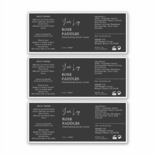 Cosmetic Dropper Bottle Label