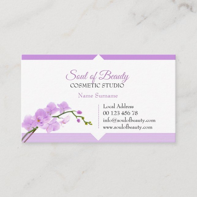 Cosmetic & Make-Up Studio Business Card  (Front)