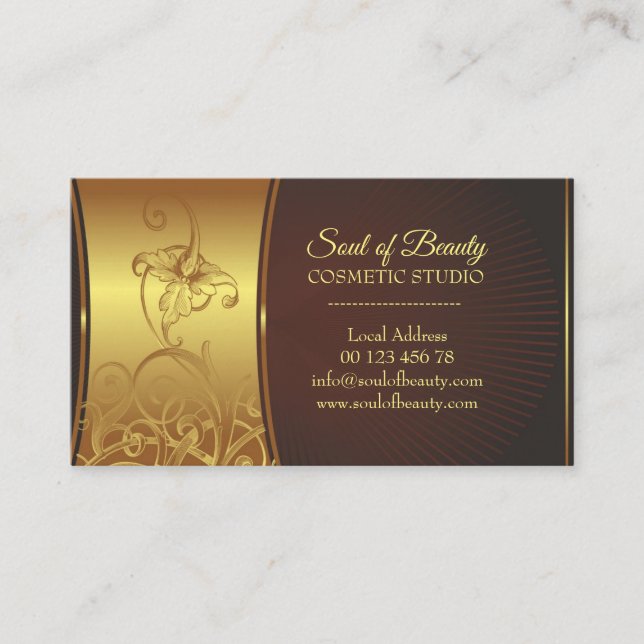 Cosmetic make up studio business card (Front)