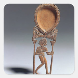 Cosmetic spoon with a figure of a lutenist, New Ki Square Sticker