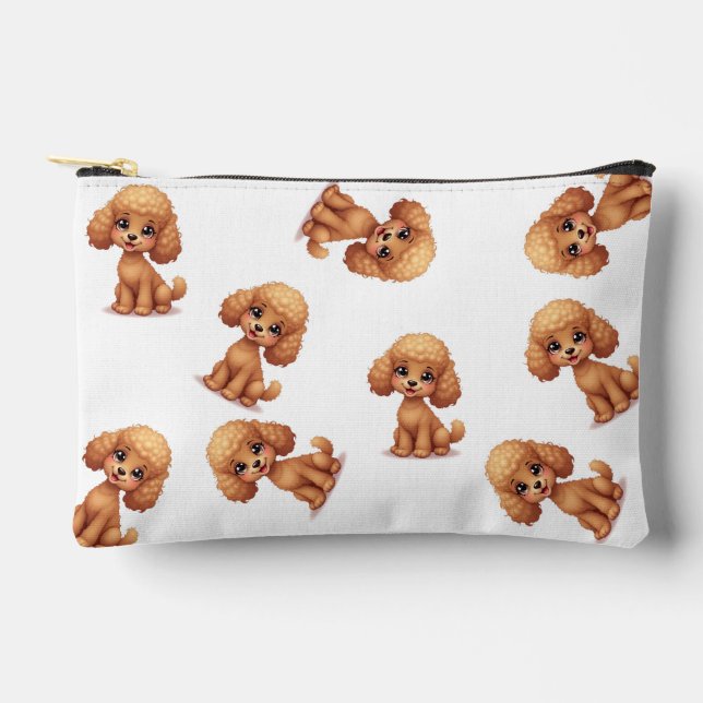 Cosmetic & Toiletry Bags (brown poodle puppy) (Front)