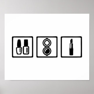 Cosmetician makeup nail polish poster