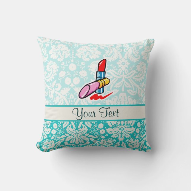 Cosmetics; Cute Throw Pillow (Front)