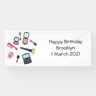 Cosmetics / make-up cartoon illustration banner