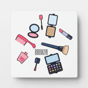Cosmetics / make-up cartoon illustration plaque
