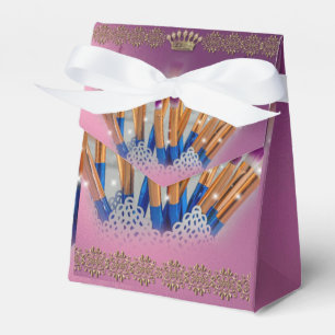 Cosmetics Makeup Brush Glamour Favor Box