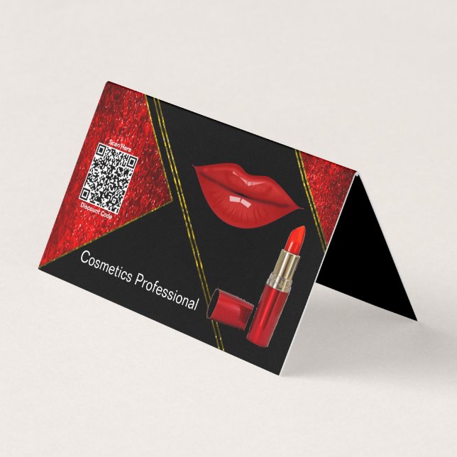 Cosmetics Professional | Folded | Business Card (Front)