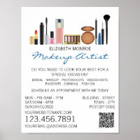 Cosmetics Selection, Makeup Artist Advertising