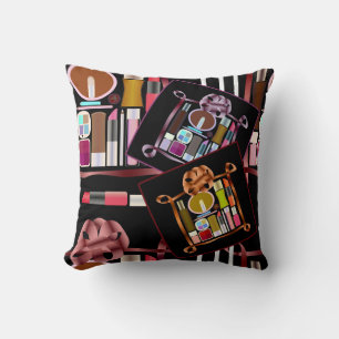 Cosmetics set throw pillow