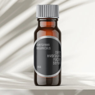 cosmetics soap product label - black with silver