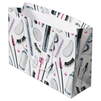  Cosmetics Watercolor Pattern Large Gift Bag