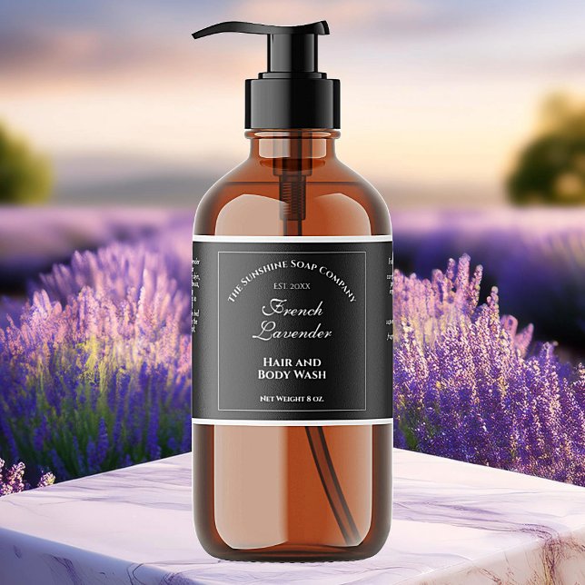 Cosmétiques Black Waterproof Étiquette 2" x 6" (Créateur téléchargé)