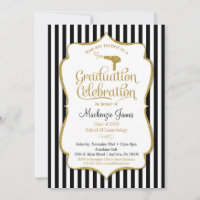 Cosmetologie Graduation Party Invitation Beauté