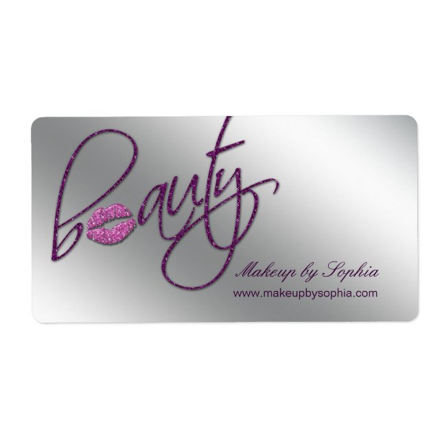 Cosmetologie Maquillage Étiquette de adresse Rose  (Devant)
