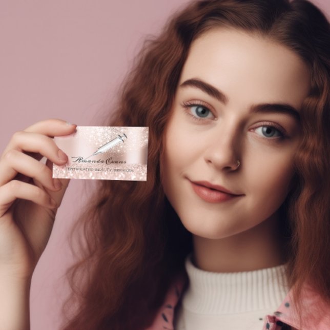 Cosmetologist Botox B12 Injections SPA Rose  Appoi Appointment Card (Creator Uploaded)