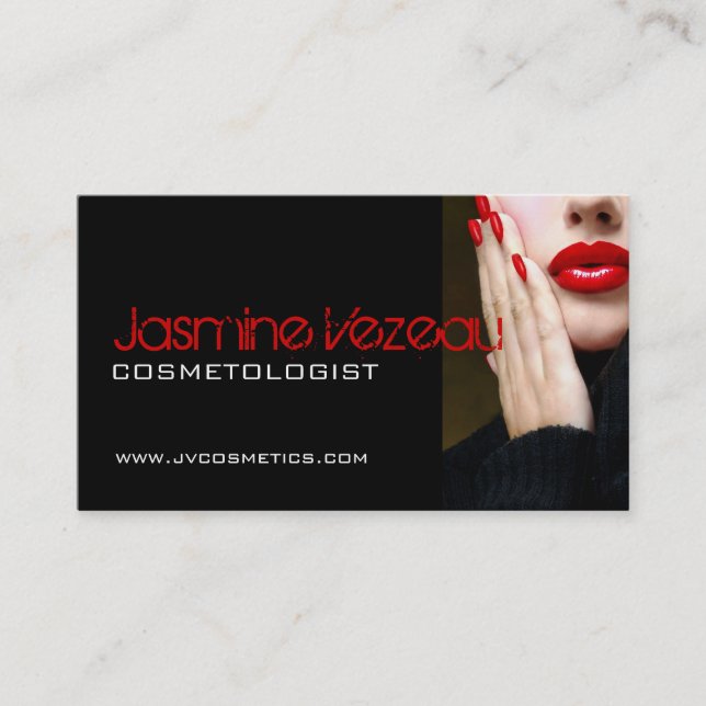Cosmetologist Business Cards (Front)