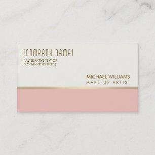Cosmetologist Elegant Salon Light Pink Massage Business Card