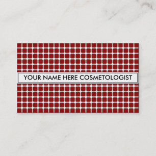 COSMETOLOGIST ILLUSION RED BUSINESS CARD