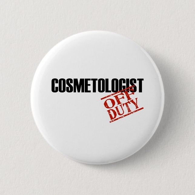 COSMETOLOGIST LIGHT 2 INCH ROUND BUTTON (Front)
