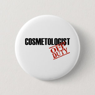 COSMETOLOGIST LIGHT 2 INCH ROUND BUTTON