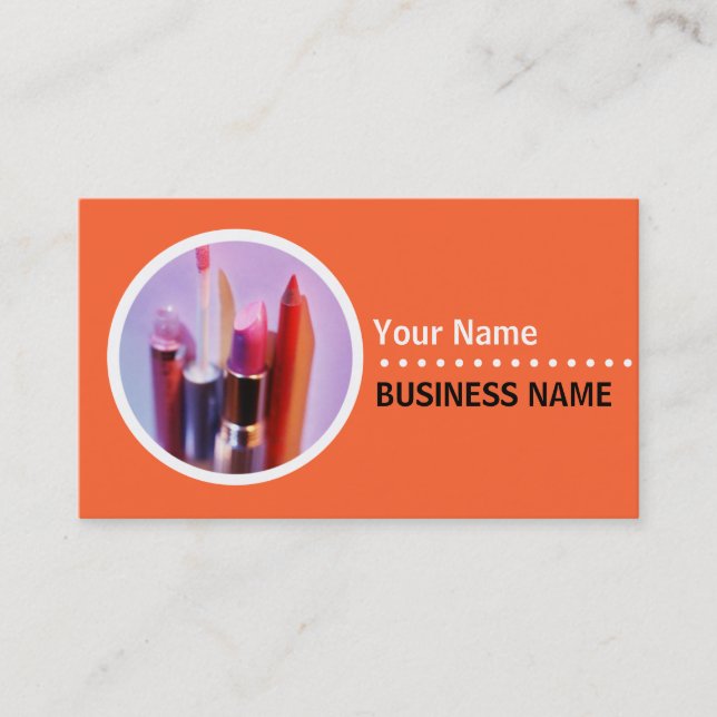 Cosmetologist or Makeup Artist Business Cards (Front)