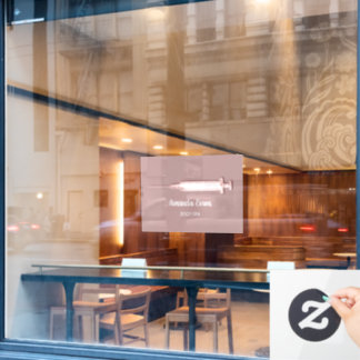 Cosmetologist Syringe Botox Injections SPA Rose  Window Cling