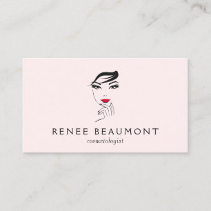 Cosmetologist Womans' Face Business Card