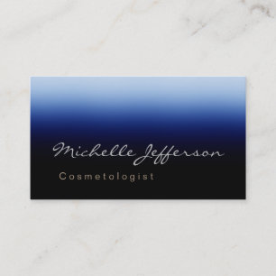 Cosmetologue de la calligraphie noire bleue Carte 