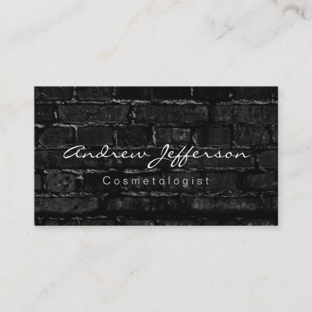 Cosmetologue Wall Carte de visite de calligraphie (Devant)